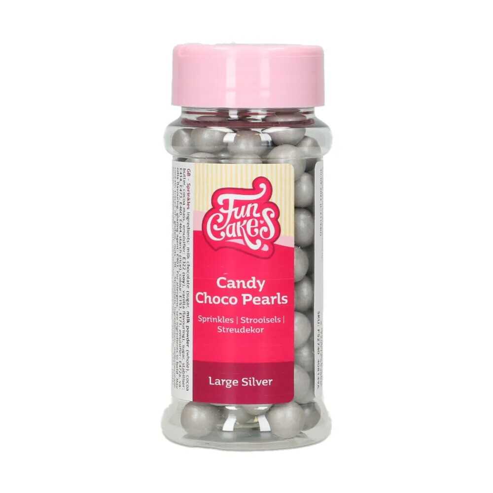 Posypka Fun Cakes 70g/ Candy Choco Pearls Large Silver